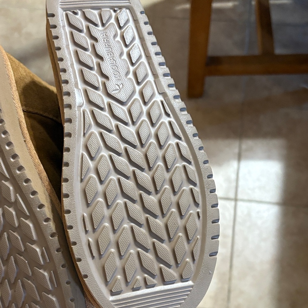 Koolaburra Tan Suede Boots with Shearling Trim - Picture 11 of 11